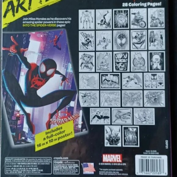 3 Crayola | Art With Edge -28 Drawing Shts | Spider-Man - Into The Spider Verse - Picture 6 of 6